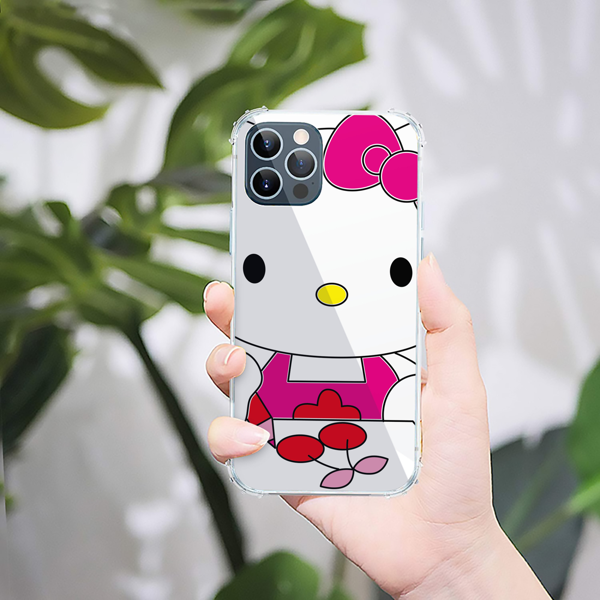 （画像用） Hello Kitty ハローキティ 【iPhone 12シリーズ対応】透明スマホケース（クリアソフトケース）
